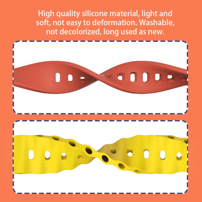 Mijobs Metal Shell Ocean Silicone Watch Band, For Xiaomi Smart Band 8 Active / Redmi Band 2