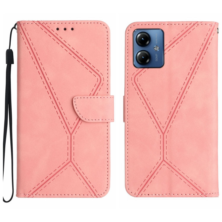 Stitching Embossed Leather Phone Case, For Motorola Moto G Play 5G 2024, For Motorola Moto G Power 5G 2024, For Motorola Moto G84, For Motorola Moto G54