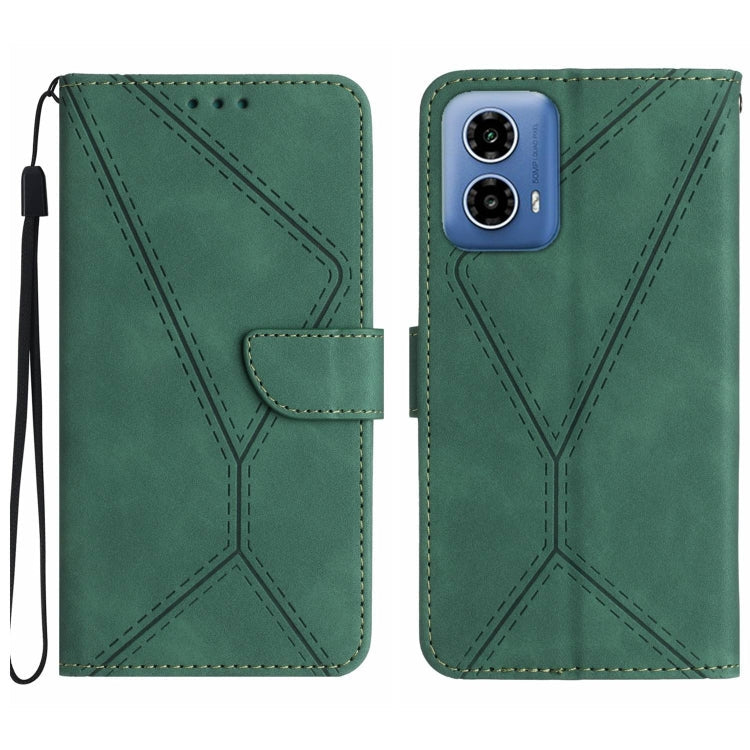 Stitching Embossed Leather Phone Case, For Motorola Moto G34 5G, For Motorola Moto G Play 4G 2024, For Motorola Moto G Play 5G 2024, For Motorola Moto G Power 5G 2024