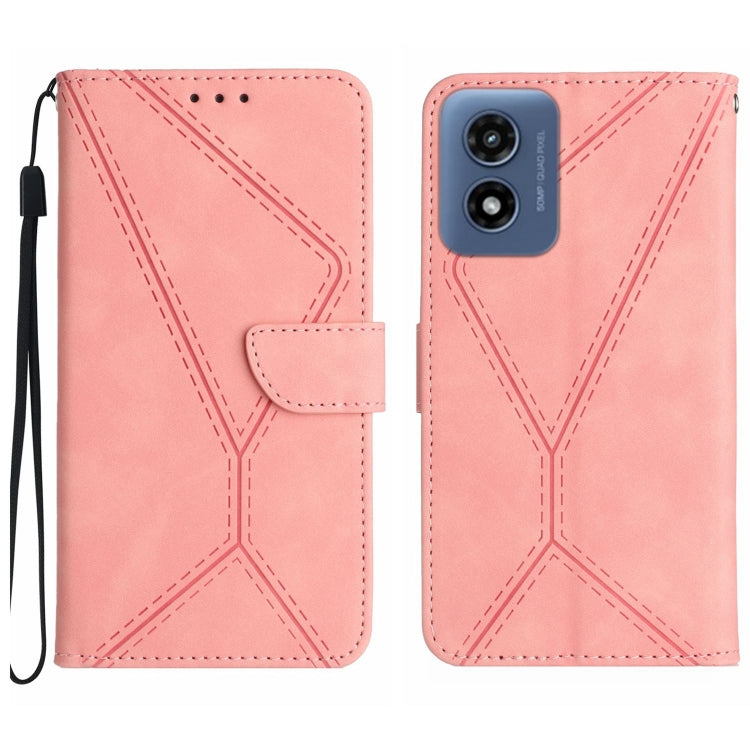 Stitching Embossed Leather Phone Case, For Motorola Edge 50 Neo, For Motorola Moto E14, For Motorola Moto G85 5G, For Motorola Edge 5G 2024