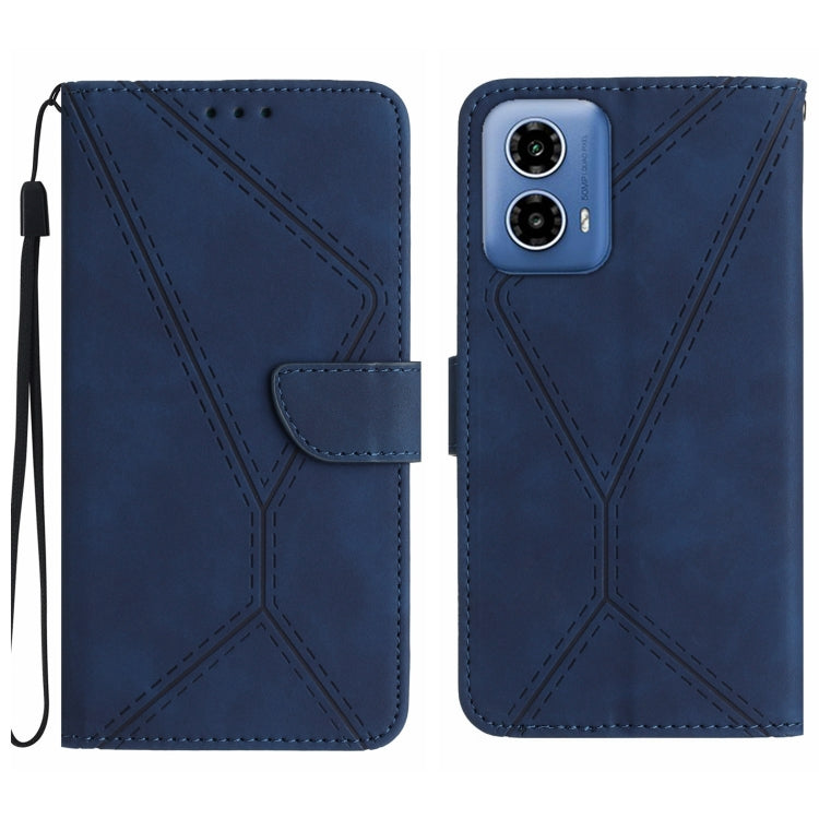 Stitching Embossed Leather Phone Case, For Motorola Edge 50 Neo, For Motorola Moto E14, For Motorola Moto G85 5G, For Motorola Edge 5G 2024