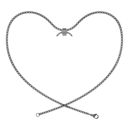 Mijobs Metal Pendant Stainless Steel Watch Necklace, For Xiaomi Smart Band 10 / 9 / 8