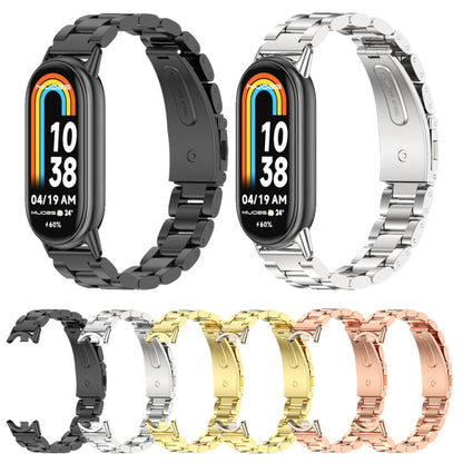 Mijobs Three Bead Stainless Steel Watch Band, For Xiaomi Smart Band 10 / 9 / 8