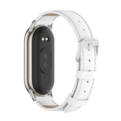 Mijobs Genuine Leather Watch Band, For Xiaomi Smart Band 10 / 9 / 8