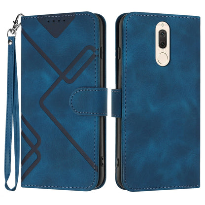 Line Pattern Skin Feel Leather Phone Case, For Huawei P20 Pro, For Huawei P20 lite, For Huawei P smart 2018/Enjoy 7S, For Huawei Mate 10 Lite/Maimang 6
