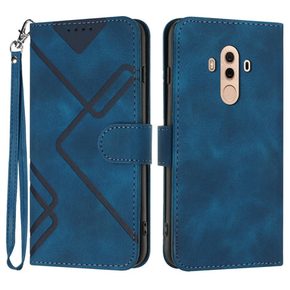 Line Pattern Skin Feel Leather Phone Case, For Huawei Mate 10 Pro, For Huawei P10 Lite