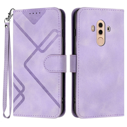 Line Pattern Skin Feel Leather Phone Case, For Huawei Mate 10 Pro, For Huawei P10 Lite