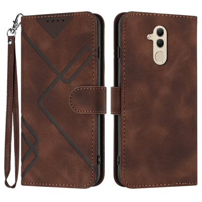 Line Pattern Skin Feel Leather Phone Case, For Huawei P30 Pro, For Huawei P smart 2019/nova lite 3, For Huawei Mate 20 Pro, For Huawei Mate 20 lite/Maimang 7