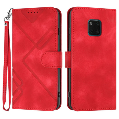 Line Pattern Skin Feel Leather Phone Case, For Huawei P30 Pro, For Huawei P smart 2019/nova lite 3, For Huawei Mate 20 Pro, For Huawei Mate 20 lite/Maimang 7