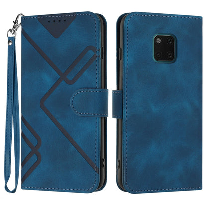 Line Pattern Skin Feel Leather Phone Case, For Huawei P30 Pro, For Huawei P smart 2019/nova lite 3, For Huawei Mate 20 Pro, For Huawei Mate 20 lite/Maimang 7