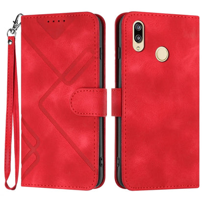 Line Pattern Skin Feel Leather Phone Case, For Huawei P20 Pro, For Huawei P20 lite, For Huawei P smart 2018/Enjoy 7S, For Huawei Mate 10 Lite/Maimang 6