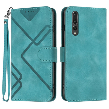 Line Pattern Skin Feel Leather Phone Case, For Huawei P20 Pro, For Huawei P20 lite, For Huawei P smart 2018/Enjoy 7S, For Huawei Mate 10 Lite/Maimang 6