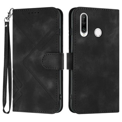 Line Pattern Skin Feel Leather Phone Case, For Huawei nova 8 SE, For Huawei Y5 2019, For Huawei Y6 2019, For Huawei P30 lite/nova 4e