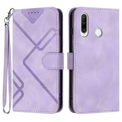 Line Pattern Skin Feel Leather Phone Case, For Huawei nova 8 SE, For Huawei Y5 2019, For Huawei Y6 2019, For Huawei P30 lite/nova 4e