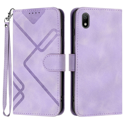 Line Pattern Skin Feel Leather Phone Case, For Huawei nova 8 SE, For Huawei Y5 2019, For Huawei Y6 2019, For Huawei P30 lite/nova 4e