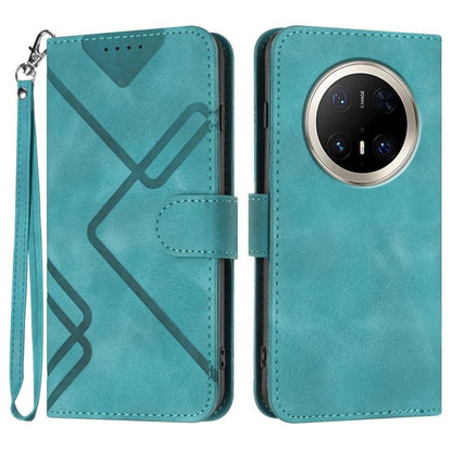 Line Pattern Skin Feel Leather Phone Case, For Huawei Enjoy 80 Plus, For Huawei Pura 80 5G, For Huawei Mate 70 Pro / Mate 70 Pro+, For Huawei Mate 70