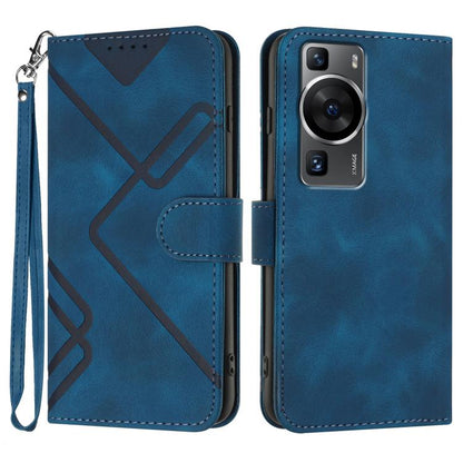 Line Pattern Skin Feel Leather Phone Case, For Huawei Enjoy 70, For Huawei P60 / P60 Pro, For Huawei Enjoy 50 Pro / nova Y90, For Huawei Enjoy 50 / nova Y70