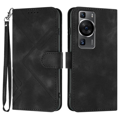 Line Pattern Skin Feel Leather Phone Case, For Huawei Enjoy 70, For Huawei P60 / P60 Pro, For Huawei Enjoy 50 Pro / nova Y90, For Huawei Enjoy 50 / nova Y70
