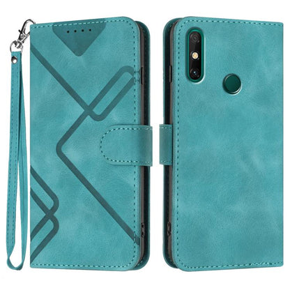 Line Pattern Skin Feel Leather Phone Case, For Huawei Enjoy 20e, For Huawei P50 Pro, For Huawei P50, For Huawei Enjoy 20 SE 4G
