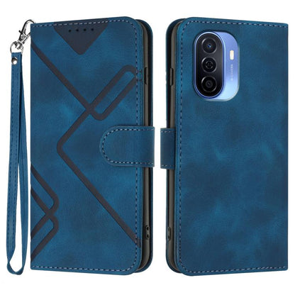Line Pattern Skin Feel Leather Phone Case, For Huawei Enjoy 70, For Huawei P60 / P60 Pro, For Huawei Enjoy 50 Pro / nova Y90, For Huawei Enjoy 50 / nova Y70