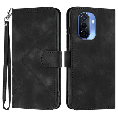 Line Pattern Skin Feel Leather Phone Case, For Huawei Enjoy 70, For Huawei P60 / P60 Pro, For Huawei Enjoy 50 Pro / nova Y90, For Huawei Enjoy 50 / nova Y70