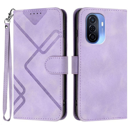 Line Pattern Skin Feel Leather Phone Case, For Huawei Enjoy 70, For Huawei P60 / P60 Pro, For Huawei Enjoy 50 Pro / nova Y90, For Huawei Enjoy 50 / nova Y70