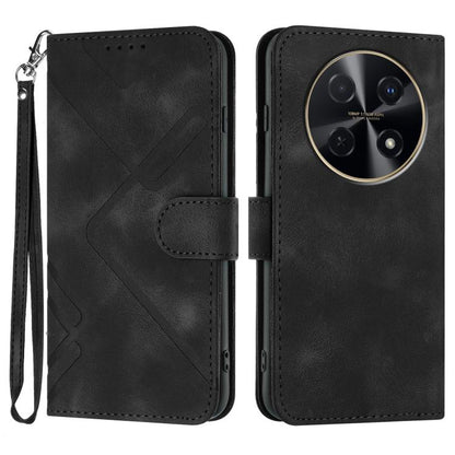 Line Pattern Skin Feel Leather Phone Case, For Huawei nova 12i, For Huawei nova 12s, For Huawei nova Y72, For Huawei nova 12 Pro / nova 12 Ultra