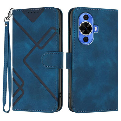 Line Pattern Skin Feel Leather Phone Case, For Huawei nova 12i, For Huawei nova 12s, For Huawei nova Y72, For Huawei nova 12 Pro / nova 12 Ultra