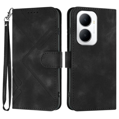 Line Pattern Skin Feel Leather Phone Case, For Huawei Enjoy 80 Plus, For Huawei Pura 80 5G, For Huawei Mate 70 Pro / Mate 70 Pro+, For Huawei Mate 70