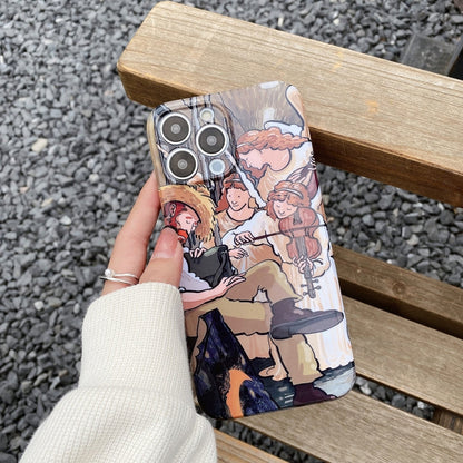 Oil Painting Pattern Glossy PC Phone Case, For iPhone 14 Pro, For iPhone 14 Pro Max, For iPhone 13 Pro Max, For iPhone 13 Pro, For iPhone 13, For iPhone 12
