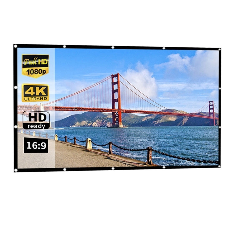 Simple Folding Thin Polyester Projector Film Curtain, 30 inch 16:9, 150 inch 4:3, 180 inch 16:9, 150 inch 16:9, 200 inch 16:9