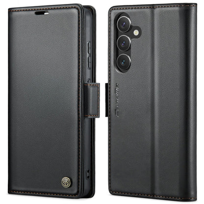 CaseMe 023 Butterfly Buckle Litchi Texture RFID Anti-theft Leather Phone Case, For Samsung Galaxy S24+, For Samsung Galaxy S24, For Samsung Galaxy A05s, For Samsung Galaxy A25 5G