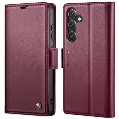CaseMe 023 Butterfly Buckle Litchi Texture RFID Anti-theft Leather Phone Case, For Samsung Galaxy S24+, For Samsung Galaxy S24, For Samsung Galaxy A05s, For Samsung Galaxy A25 5G