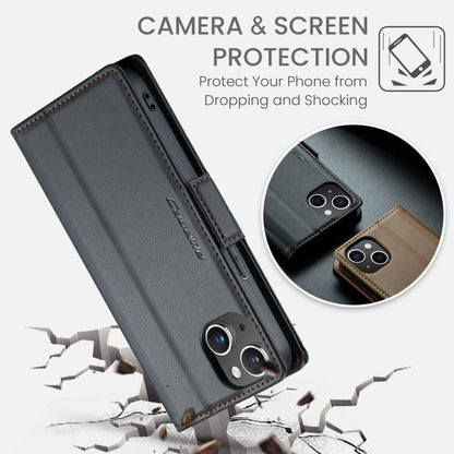CaseMe 023 Butterfly Buckle Litchi Texture RFID Anti-theft Leather Phone Case, For iPhone 13, For iPhone 13 mini, For iPhone 13 Pro, For iPhone 13 Pro Max