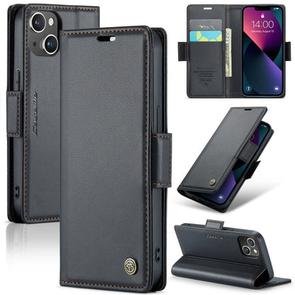 CaseMe 023 Butterfly Buckle Litchi Texture RFID Anti-theft Leather Phone Case, For iPhone 13, For iPhone 13 mini, For iPhone 13 Pro, For iPhone 13 Pro Max