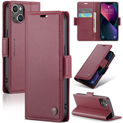 CaseMe 023 Butterfly Buckle Litchi Texture RFID Anti-theft Leather Phone Case, For iPhone 13, For iPhone 13 mini, For iPhone 13 Pro, For iPhone 13 Pro Max