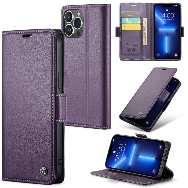 CaseMe 023 Butterfly Buckle Litchi Texture RFID Anti-theft Leather Phone Case, For iPhone 13, For iPhone 13 mini, For iPhone 13 Pro, For iPhone 13 Pro Max