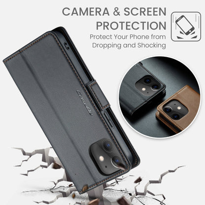 CaseMe 023 Butterfly Buckle Litchi Texture RFID Anti-theft Leather Phone Case, For iPhone 12 / 12 Pro, For iPhone 12 Pro Max, For iPhone 12 mini, For iPhone 11