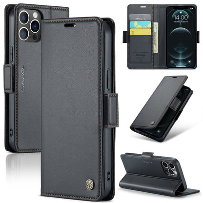 CaseMe 023 Butterfly Buckle Litchi Texture RFID Anti-theft Leather Phone Case, For iPhone 12 / 12 Pro, For iPhone 12 Pro Max, For iPhone 12 mini, For iPhone 11