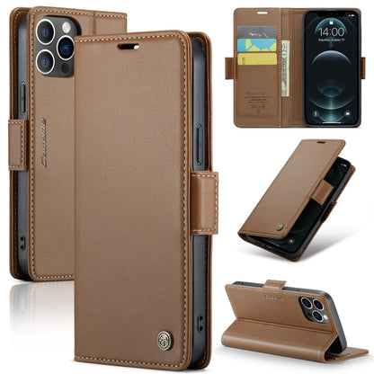 CaseMe 023 Butterfly Buckle Litchi Texture RFID Anti-theft Leather Phone Case, For iPhone 12 / 12 Pro, For iPhone 12 Pro Max, For iPhone 12 mini, For iPhone 11