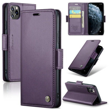CaseMe 023 Butterfly Buckle Litchi Texture RFID Anti-theft Leather Phone Case, For iPhone 11 Pro, For iPhone 11 Pro Max, For iPhone XS Max, For iPhone XS