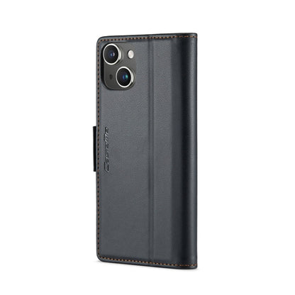 CaseMe 023 Butterfly Buckle Litchi Texture RFID Anti-theft Leather Phone Case, For iPhone 15 Plus, For iPhone 14 Pro, For iPhone 14 Pro Max, For iPhone 15
