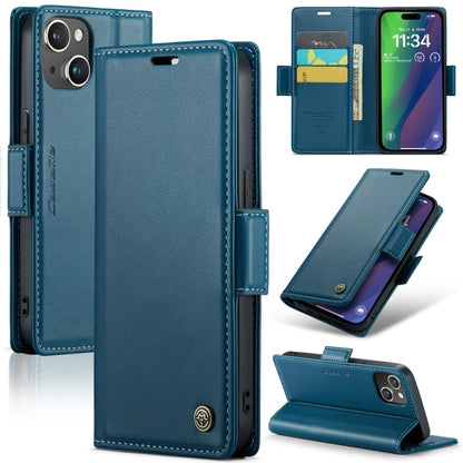 CaseMe 023 Butterfly Buckle Litchi Texture RFID Anti-theft Leather Phone Case, For iPhone 15 Plus, For iPhone 14 Pro, For iPhone 14 Pro Max, For iPhone 15