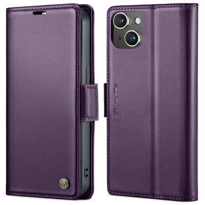 CaseMe 023 Butterfly Buckle Litchi Texture RFID Anti-theft Leather Phone Case, For iPhone 15 Plus, For iPhone 14 Pro, For iPhone 14 Pro Max, For iPhone 15