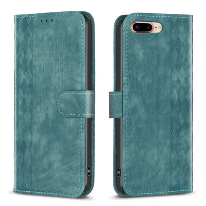 Plaid Embossed Leather Phone Case, For iPhone 7 Plus / 8 Plus