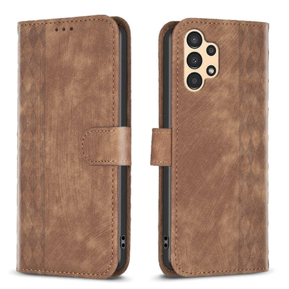 Plaid Embossed Leather Phone Case, For Samsung Galaxy A14 4G/5G, For Samsung Galaxy A22 4G, For Samsung Galaxy A23, For Samsung Galaxy A24 4G