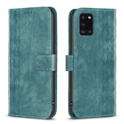 Plaid Embossed Leather Phone Case, For Samsung Galaxy A31, For Samsung Galaxy A32 4G, For Samsung Galaxy A32 5G, For Samsung Galaxy A33