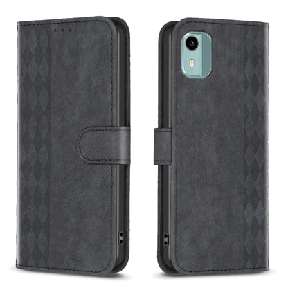 Plaid Embossed Leather Phone Case, For Nokia C12, For Nokia G42/G310, For Nokia C22, For Nokia C32