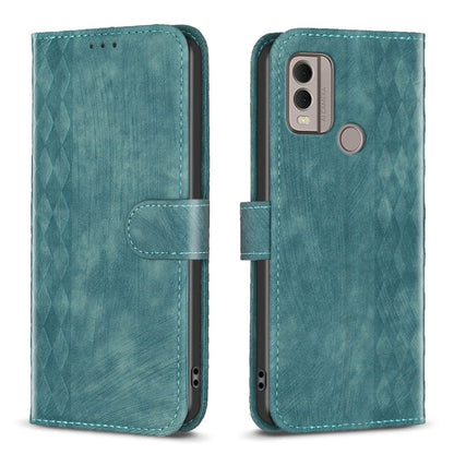 Plaid Embossed Leather Phone Case, For Nokia C12, For Nokia G42/G310, For Nokia C22, For Nokia C32
