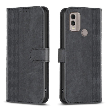 Plaid Embossed Leather Phone Case, For Nokia C12, For Nokia G42/G310, For Nokia C22, For Nokia C32